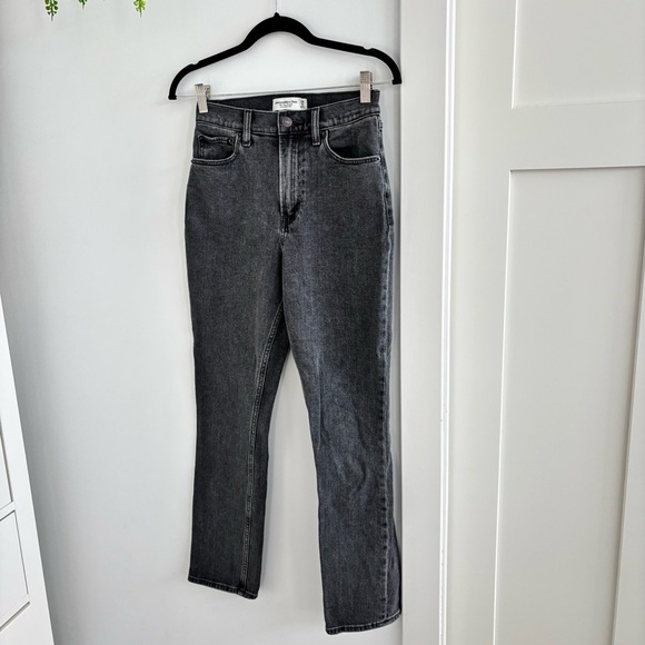 Abercrombie & Fitch Curve Love The Slim Straight Ultra High Rise Women's 25 - Picture 2 of 8